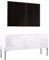 3E 3xE living.com TV- Schrank in Weiß Matt/Weiß Hochglanz mit Beinen in Chrom, A: B: 100 cm, H: 52 cm, T: 32 cm