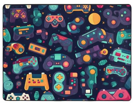 YYHWHJDE Game Video Gaming Printing Carpet 63x48 in Area Rug - Soft to The Touch fine Velvet Washable wear-Resistant