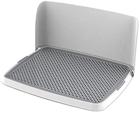 Innovative Hundetoilette, großes Hundetöpfchen, Öffnungs- und Schließdesign, Schnappgriff, maßgeschneidert für Hunde, Grau-48x36cm