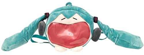 Luxetoys Miku Anime Rucksack im Cartoon-Stil Einseitige Schultertasche mit Verstellbaren Riemen und Großen Schultaschen für Schüler Reisen und Wandern (Large Backpack)