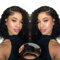 Peluca Bob Corta 4x4 de Cabello Humano - Wear and Go Sin Pegamento, Pre Cortada, 180% Densidad, Rizada, 10 Pulgadas para Mujeres Negras - Pelucas de Pelo Natural