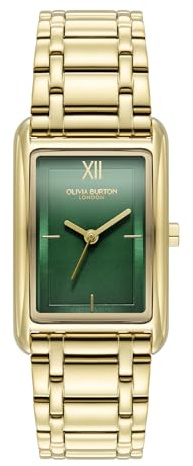 Olivia Burton Analog Quarzuhr für Damen Kollektion Grove mit Goldfarben Edelstahlarmband - 24000195