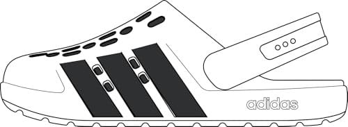 adidas Mixte Adilette 2.0 Clog Tongues, Cloud White/Core Black/Cloud White, 42 EU