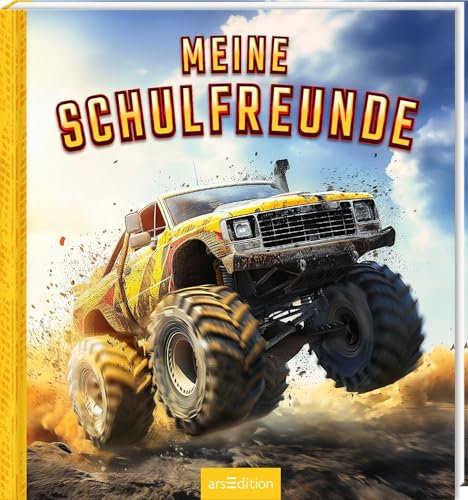 Meine Schulfreunde – Monstertruck: Freundebuch für die Grundschule | Geschenk für den Schulanfang