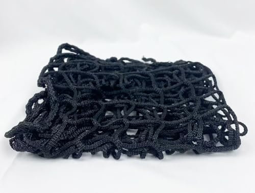 Sicherheitsnetz für Kinderbett und Treppen, stabiles Polyester, knotenloses Netz für Balkon, Hinterhof, Zaun, Dekoration, schwarzes Seilnetz (Größe: 1 m x 2 m)