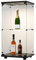 FOERPLGlasvitrine 2 Lagen Standvitrine, Glas Sammlervitrine Aufbewahrungsschrank mit Beleuchtung und Schloss für Wohnzimmer, Büro, Sammlung, Figuren (40x36x86 cm, schwarz)