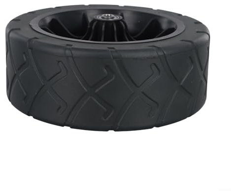 Besttoolifes 20,3 cm PU-Ersatzrad für Campingwagen, Einkaufstrolley, Strandwagen, Stummrad, großes Reifenlager 0,8 Innendurchmesser, Radstand 8,5 cm, schwarz (7 cm)