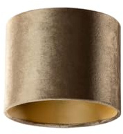 Qazqa classic-antique Lampenschirm - Cilinder Velours - Bronze, Rund, supports-e27, diameter 18 centimeter