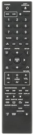 AULCMEET Mando a Distancia 6711R1P104F 6711R1P104D Nuevo Mando a Distancia Apto para fit for LG DVD VCR Combo Player V160 V180 V190 V192H V280 V280B V280N V281 V290 V390H V692WK V180S V190 V290