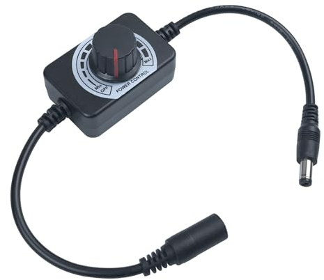 STBTECH 12V Drehschalter Knopf Schalter Dimmschalter, DC 5-24V 3A Stufenlose Dimmung Geschwindigkeiten Schalter für das Dimmen der Lampe, Heizlüfter, Lautstärkeregler