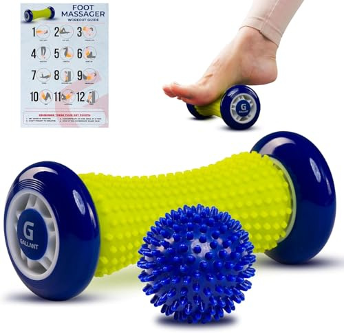 Gallant Fußmassagegerät Roller für Plantarfasziitis - Fußroller & Stacheliges Massageball-Set, Fußgewölbe-Schmerzunterstützung, Reflexzonen-Fußmassagewerkzeug für den Heimgebrauch (Blau)