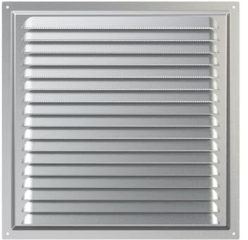 Grille de Ventilation en Acier Galvanisé avec Filet de Protection – Cache d’Aération Murale ou de Plafond – Métal Anticorrosion – Carrée 300 x 300 mm – Usage Intérieur Extérieur.