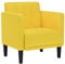 vidaXL Sessel mit Armlehnen Hellgelb 53 cm Stoff, Sofasessel, Fernsehsessel, Relaxsessel, Einzelsofa, Relaxsofa, Loungesessel, Wohnzimmer Sessel
