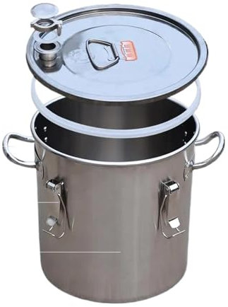 Milchtransportfass Milchtransportfass aus Edelstahl, versiegeltes Fass mit einfachem oder doppeltem Boden, for Brauen von Milch zu Hause, for Aufbewahren von Reismehl, 201.304(20L color 2,304 Single b