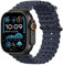 Astorgos Correas Ocean Compatible con Apple Watch Ultra2/Ultra 49mm,S10 46mm,9/8/7 45mm,SE2/SE/6/5/4 44mm,3/2/1 42mm,Correa de Reloj Deportiva con Conector Metálico para Hombre Mujer,Negro/Azul Marino