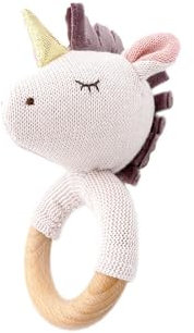 maximo Rassel Einhorn, Gestrick Holzring Musselin