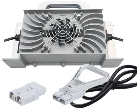 WLEJSL Chargeur de Batterie 48 V 15 A pour Transpalette Électrique, 900 W, Intelligent, avec Prise Anderson 50 A/120 A/175 A/350 A, pour Transpalette Électrique, Gerbeur Autolaveuse,175A