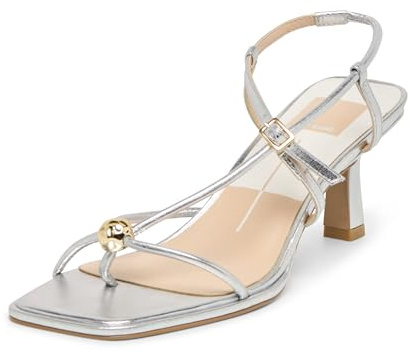 Dolce Vita Women's Mylee Heeled Sandal, Silver, 6 UK