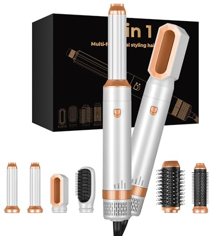 Hair Styler 5 in 1, Air Styler Set with Ionic Hair Dryer,Auto Air Curler,Thermal Brush,Hair Dryer Set for Styling, Fast Drying, Volumizing,Curling,Straightening, Ion Care