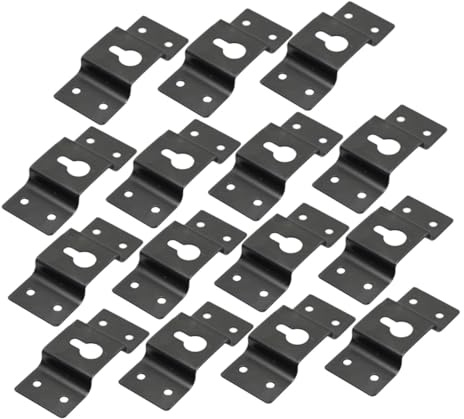 HOMOBABE 30 PCS Iron Speaker Hanger Brackets Rear Hook Wall Mount Connectors for Surround Sound Audio Speakers Thick Iron Plate with Strong Load-Bearing Capacity Easy Replacement for Home