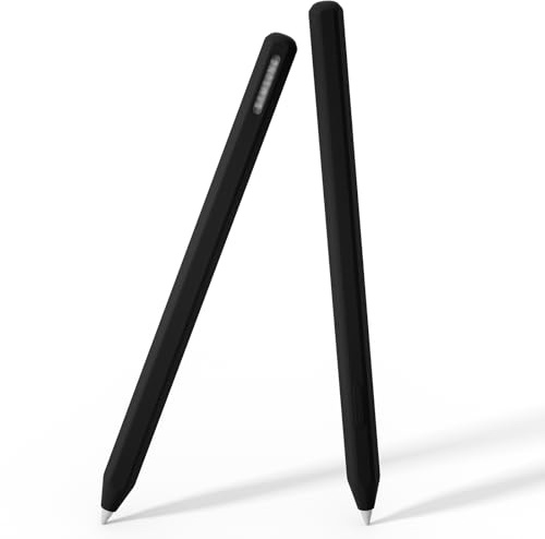 Silicone Pencil Cover for Samsung Galaxy Tab S11/S11 Ultra S Pen 2025，Integrated Design Protective Sleeve Case Anti-Slip Grip Holder for Galaxy Tab S11/S11 Ultra S Pen (Black)