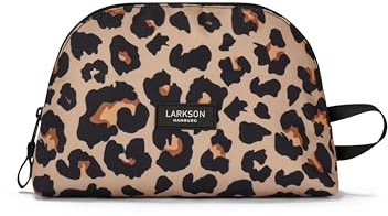 Larkson Kulturtasche Damen & Herren Leo - Tilda - Stylischer Kosmetikbeutel zum Hinstellen - Kleine Waschtasche für Reise, Camping, Schwimmbad