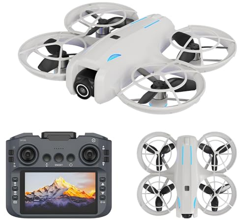 Mini Drohne mit 1080p Kamera & WiFi FPV, 5,6 Display Fernsteuerung, Optical Flow, Auto Return, 2 Akkus, Bürstenloser Motor, bis 100 m Reichweite, Indoor & Outdoor
