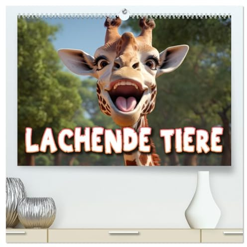 Lachende Tiere (hochwertiger Premium Wandkalender 2026 DIN A2 quer), Kunstdruck in Hochglanz: Fröhliche Dschungel-Lacher: Ein tierisch lustiger Kalender! (CALVENDO Tiere)