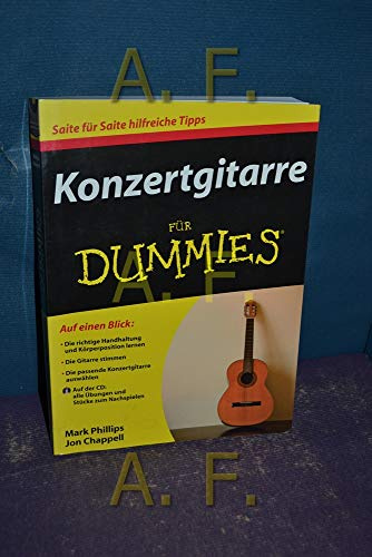 Konzertgitarre für Dummies: Saite für Saite hilfreiche Tipps. Auf einen Blick: Die richtige Handhaltung und Körperposition lernen. Die Gitarre ... Übungen und Stücke zum Nachspielen auf der CD