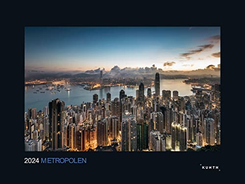 Metropolen - KUNTH Wandkalender 2024: Hochwertiger, bildstarker Kalender mit Spiralbindung im Großformat (KUNTH Wandkalender Black Edition 60 x 45 cm)