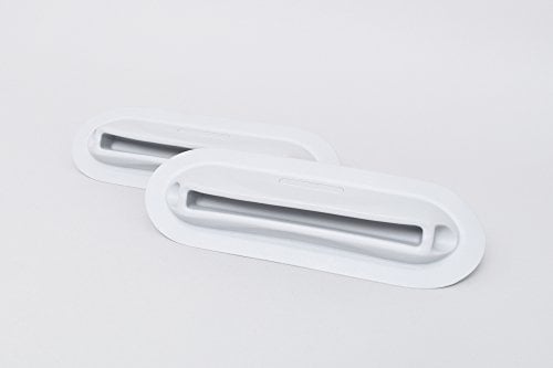 Borika 2 x Sitzträger mit tiefer Öffnung, Sitzhalter für Schlauchboot-Sitze, grau