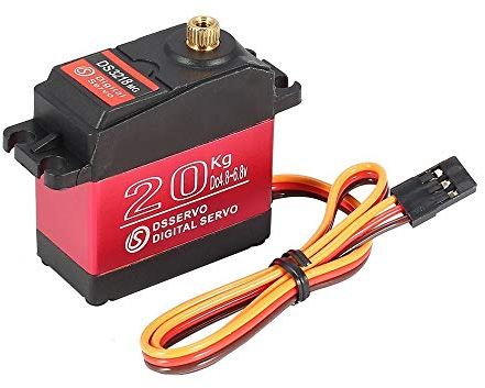 Goolsky DSSERVO DS3218MG RC Servo 20kg Wasserdichtes Aluminiumoberteil Einachsiges Servo Metallzahnrad Digitales Servo für RC Baja Car Buggy LKW Boot Flugzeug