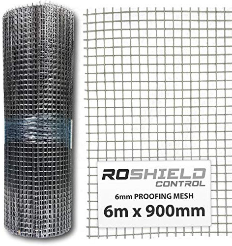 Roshield Rodent Proofing Wire Metal Mesh - Stop Rat, Mouse, Squirrel & Bird Access Internal & External Pest Prevention (6m x 900mm)