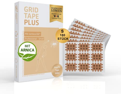 AKTIMED Grid Tape PLUS Professional Pack - Patentbasiertes Gittertape mit natürlichem Extrakt Arnica D6* - Akupunkturpflaster dermatologisch getestet - Crosstape Gitterpflaster Schmerzpunkte