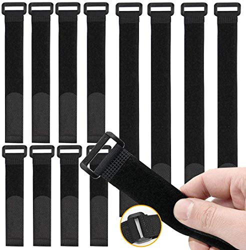 Fascette per Cavi, 30pcs Fascette a Strappo per Cavi, Fascette Riutilizzabili Nere, Cavi Organizza Fastener per Computer e TV (20/25/30 * 2cm)