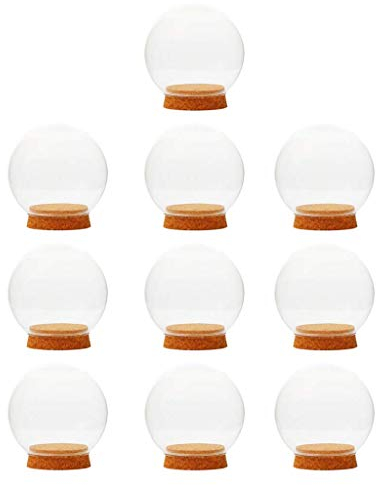 Tubayia Lot de 10 cloches en verre - Vase en verre - Décoration DIY - Cadeau