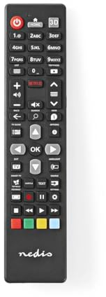 Télécommande de Rechange | Convient pour Philips | Fixe | 1 Appareil | Bouton Ambilight Button/Netflix | Infrarouge | Noir