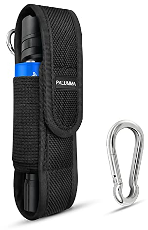 Palumma Flashlight Holster, Light Pouch, Storage Bag, Case, Nylon Cover, Elastic, Durable, Small, Portable, Outdoor, Night Work, Black (12.5-17cm), Black, 1*3*14cm, Light