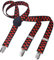 Miobo Long Hosenträger Y Form Style 3er Clips elastisch Schmal Unifarbe und Bunt mit verschiedenen Motiv