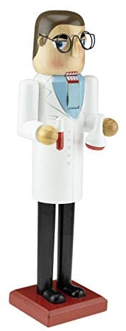Clever Creations Traditional Wooden Collectible Scientist Nutcracker | Festive Christmas Decor | 14 Tall Perfect for Shelves and Tables