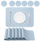 BANNIO 6er Set Tischsets abwaschbar,Abwischbar Lederoptik Platzset und Untersetzer,Wasserdicht PVC Platzdeckchen Tischset für Hause Küche Restaurant und Hotel,41x31cm,Hellblau