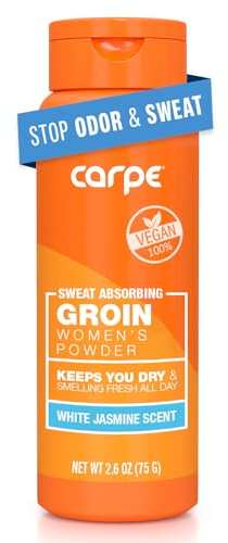 Carpe Polvere per il corpo senza talco, assorbe il sudore, anti-sfregamento e sicura per le zone femminili, profumo di gelsomino bianco