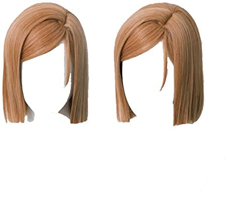 GZIRUE Nobara Kugisaki Wig Cosplay Perücke Braun Halblange Gerade Haar Perücken für Anime Halloween Party Kostüm