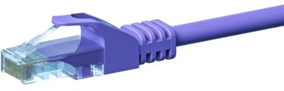 Danicom CAT 5e Netzwerkkabel U/UTP - 7,50 m - Violett - CCA | POE, Ethernet, LAN, Patchkabel, Datenkabel, RJ45 - für Serverschränke, Switches, Router, Modems!