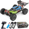 Teeggi WLtoys 144001 Ferngesteuertes Auto, 2600mAh Batterie Aufrüsten 1/14 RC Geländewagen 4WD 60KM/H RC Hohe Geschwindigkeit Offroad Drift 45 Min Fahrvergnügen 3 Batterien (Blau)