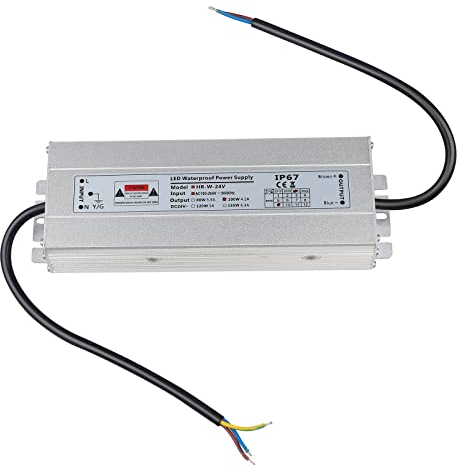 CPROSP LED Netzteil 24V 100W 4,2a, IP67 Wasserdicht, LED Trafo, 230v auf 24v dc Transformator, LED Power 24v, LED Strip Transformator 24v, LxBxH 210 x 69 x 38 mm