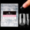 UNA GELLA Capsule Americaine Ongles Carrée, 216 Pièces 12 Tailles Extrémités Préformées en Acrylique Transparent Autocollant Home Art DIY