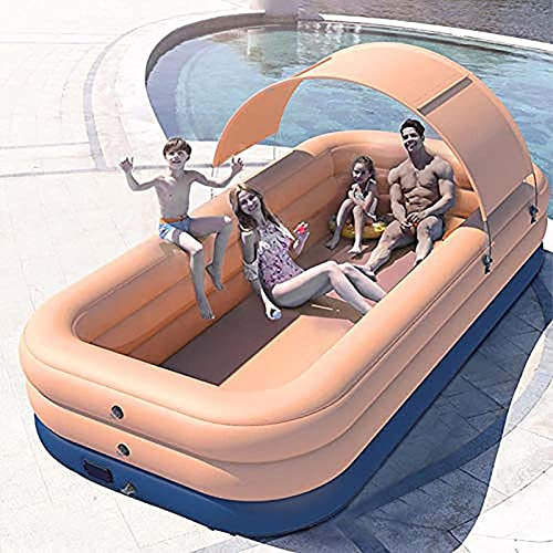 Jeux Piscine Gonflables pour Enfants Flotteur et Aide à Nage Centre Natation Salon Familial Piscine Piscines Gonflables pour Enfants Plus 3 Ans,Pink-2.6M