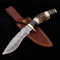 Damast Messer Damaszener Stahl Jagd Knife Damascus Hunting Bowie MAQ4520