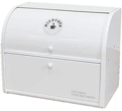 XIEAE Titular de Pan Panera de Metal, panera de Gran Capacidad de Granja, Soporte de Pan Vintage para encimera de Cocina, Soporte de Pan Blanco Saludable